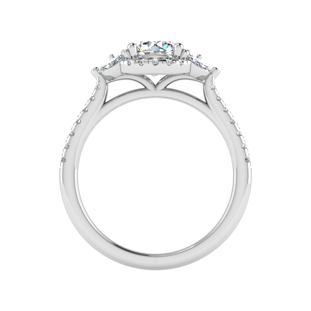 Dahlia Halo Engagement Ring